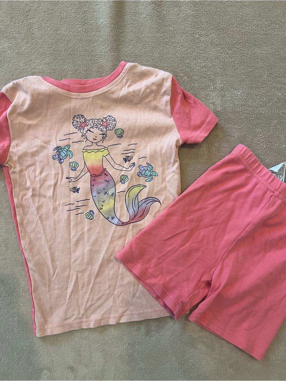 Kirkland Signature Pink Mermaid Short Pajama Set